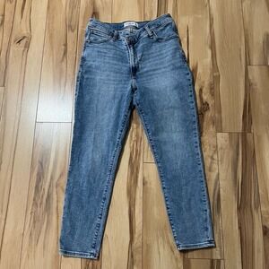 Abercrombie & Fitch Women's Jeans 30/10S V Waist High Rise Skinny Ankle Lt Wash